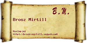 Brosz Mirtill névjegykártya